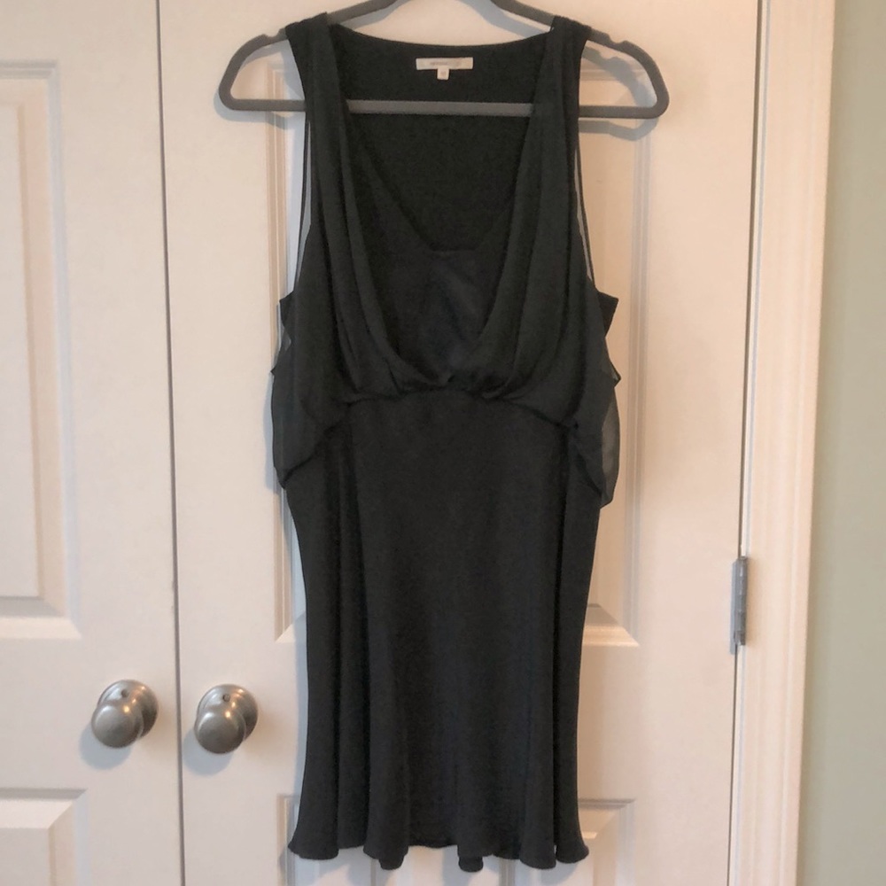 Vanessa Bruno black draped Silk mini Dress